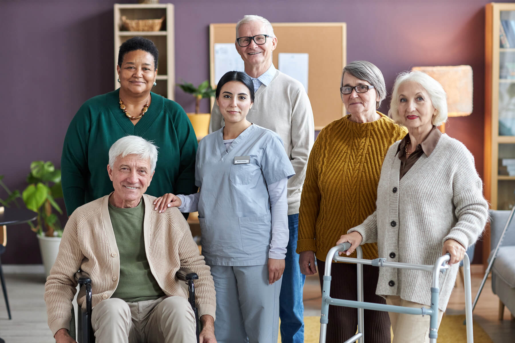 senior-people-looking-at-camera-in-retirement-home | mysource-solutions | Senior Living & post-acute-care